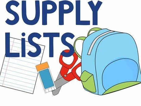  Supply List